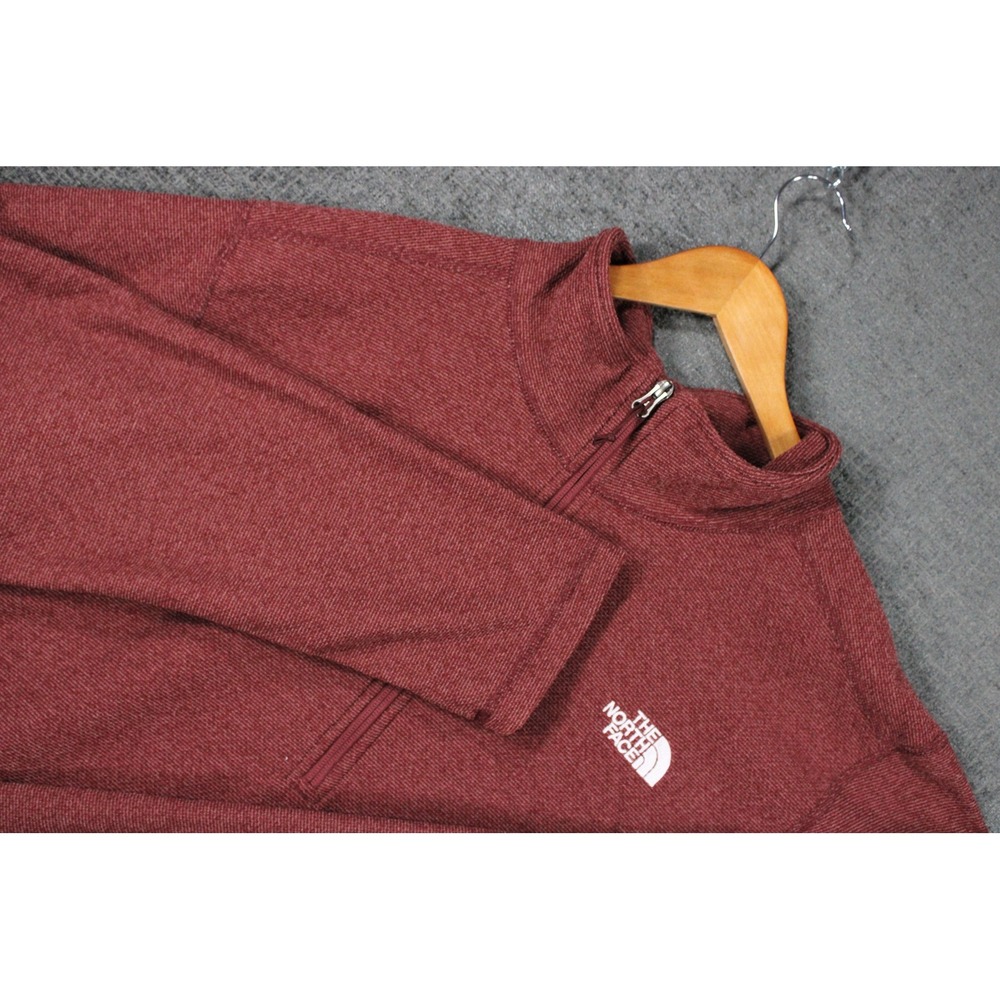 The North Face Mens XXL 1/4 Zip Fleece Pullover Burgundy Red Heathered 0841